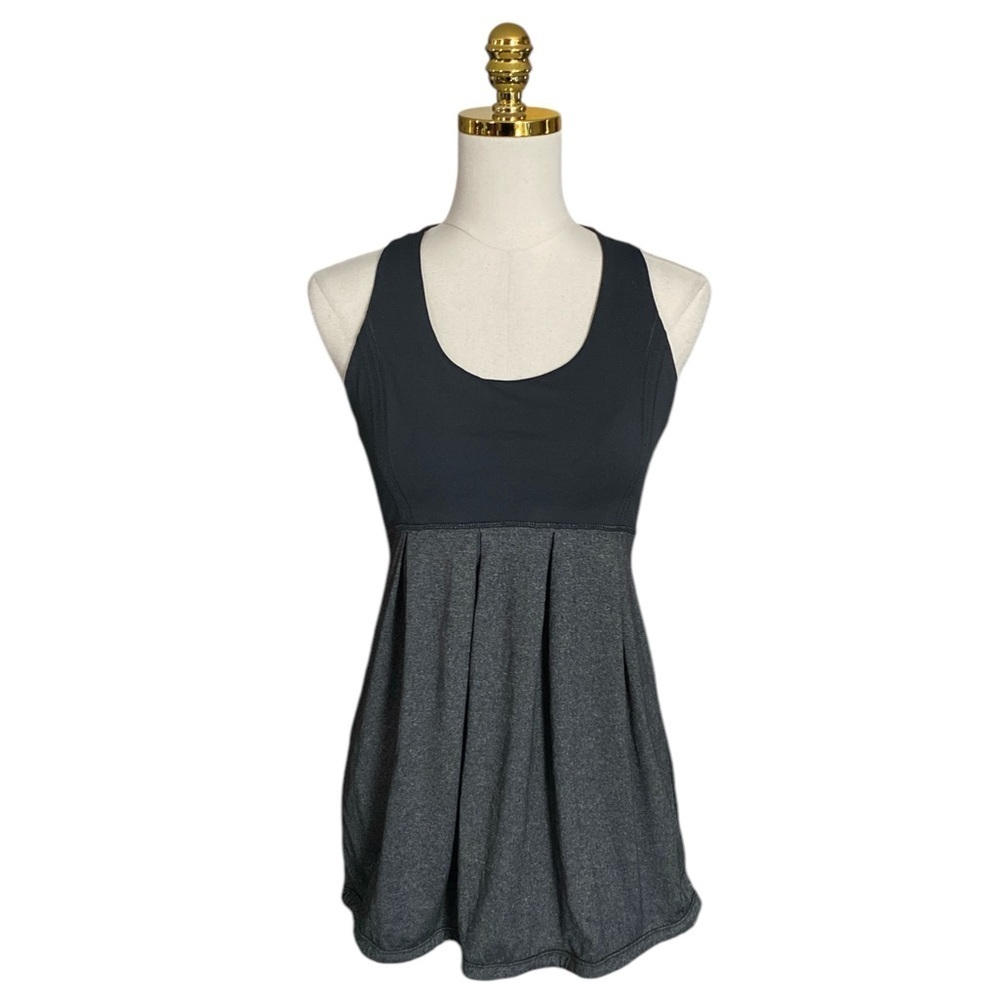 LULULEMON Women’s Power Dance Two Color Tone Black/Gray Sleeveless Tank Size 8